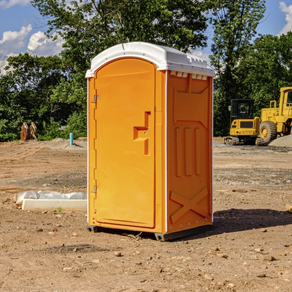 how often are the portable restrooms cleaned and serviced during a rental period in Bantam